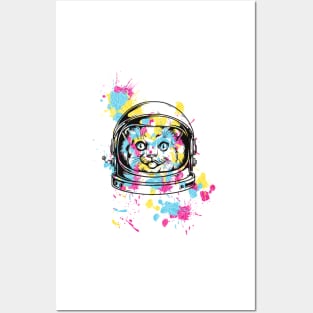 Astronaut cat Posters and Art